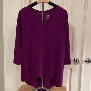 Chico's Rich Purple Long Sleeve Top